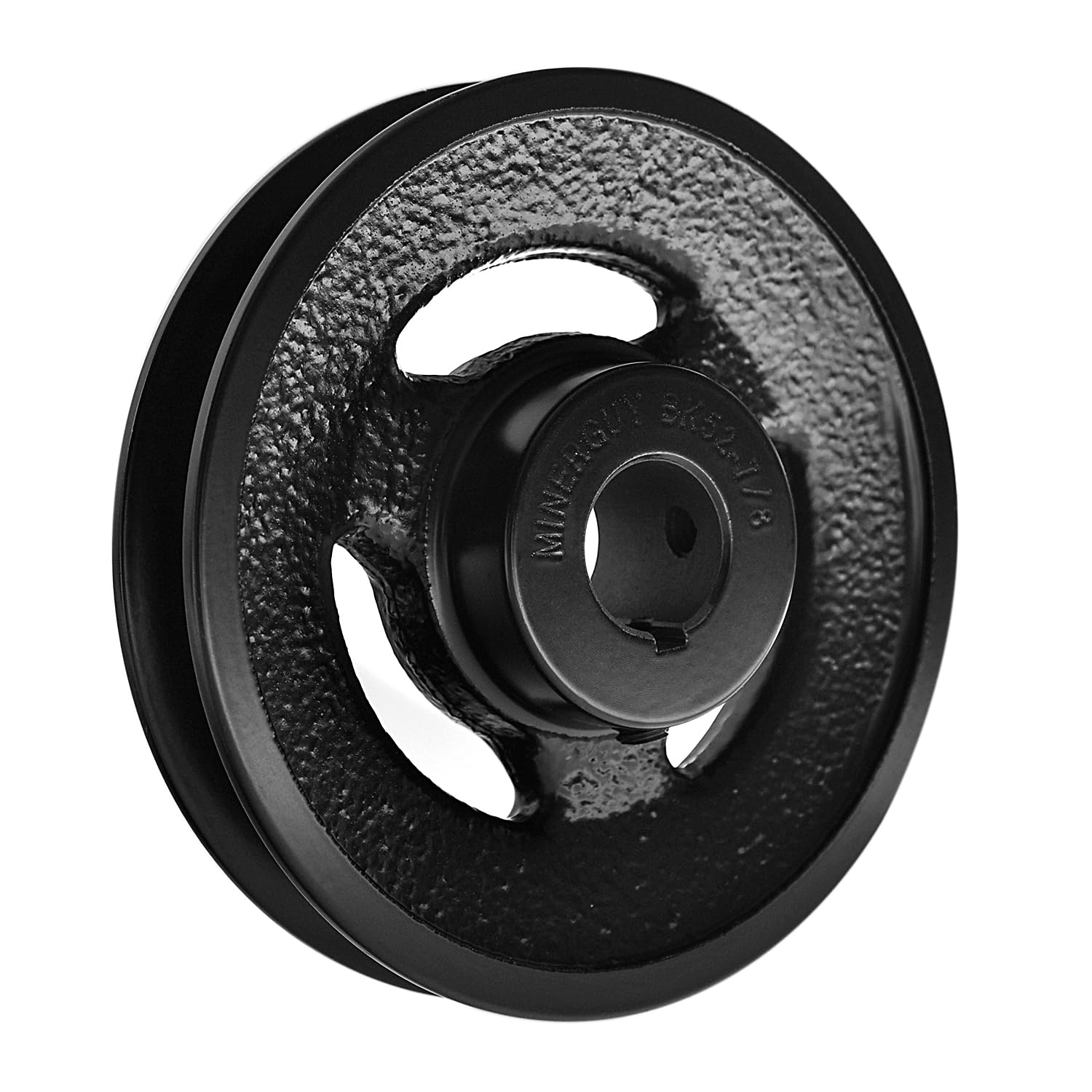 BK5278 V Belt Pulley Sheave, Cast Iron 4.9" OD, Single Groove Pulley V Style B Belt 5L for 7/8 Inch Keyed Shaft — Amazon image 2