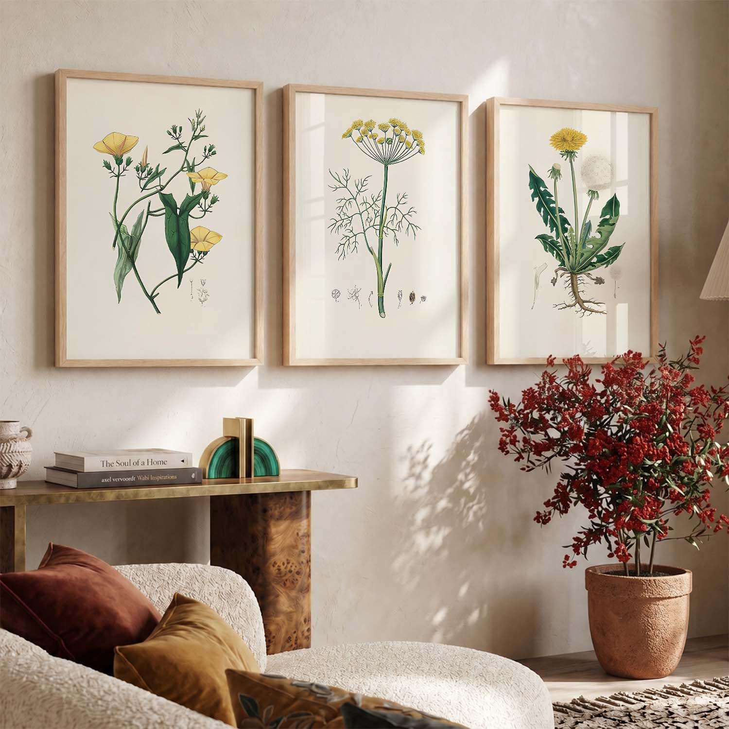 BOHO Wall Art Set - 3 Framed Prints -27