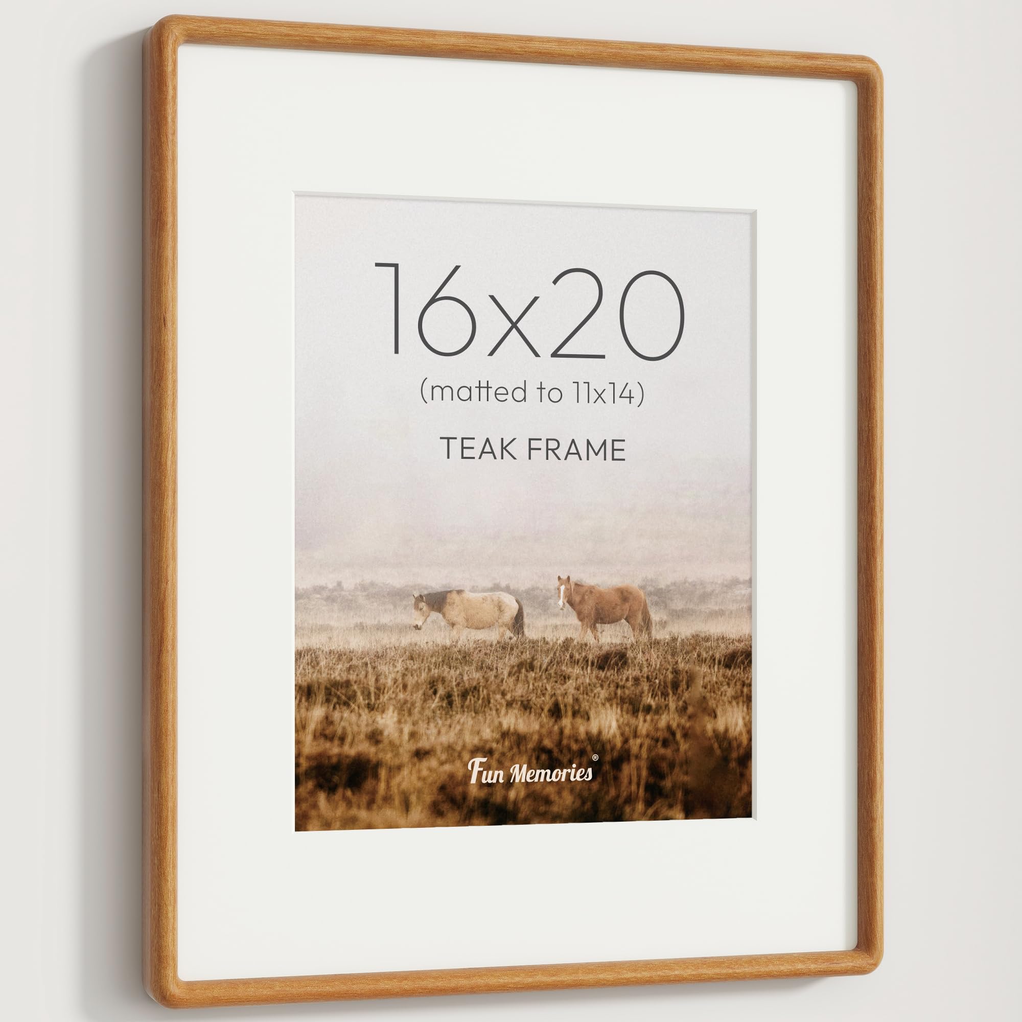 Cadre photo en teck massif 40,6 x 50,8 cm pour figer vos souvenirs précieux