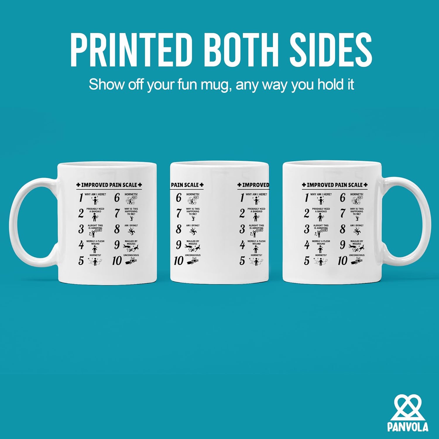 Improved Pain Scale Nurse Gifts For Women Men Nursing Student Graduation Nurse Practitioner Coworker Nurses Week Gifts Novelty Drinkware Ceramic Coffee Mug 11 oz - Image 3