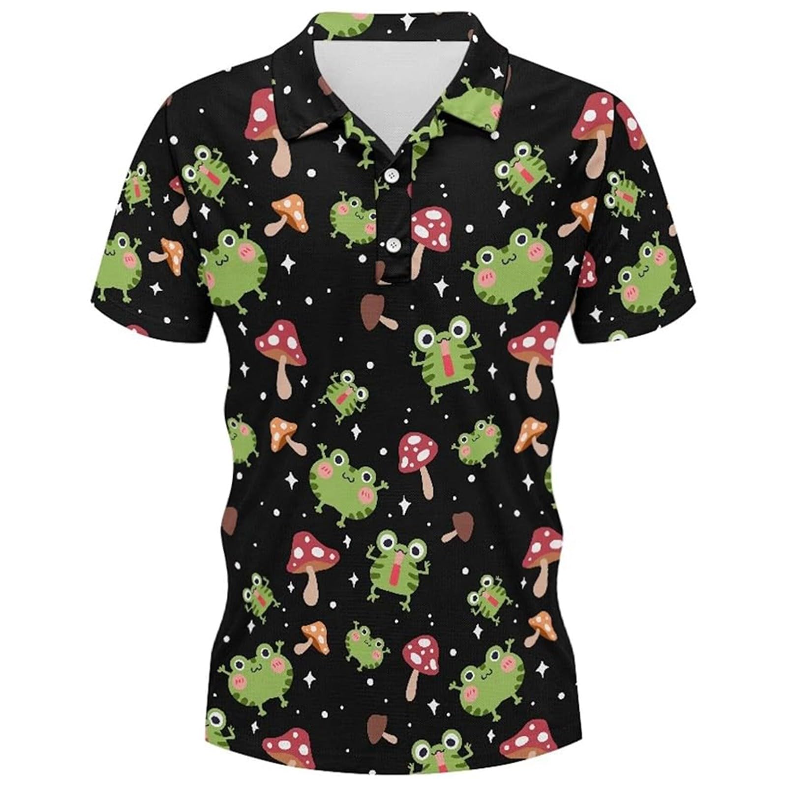 Men'S Polos - Graphic Print Shirt Short Sleeve Casual Knit Top Comfortable Breathable Fashion Tee For Daily Wear