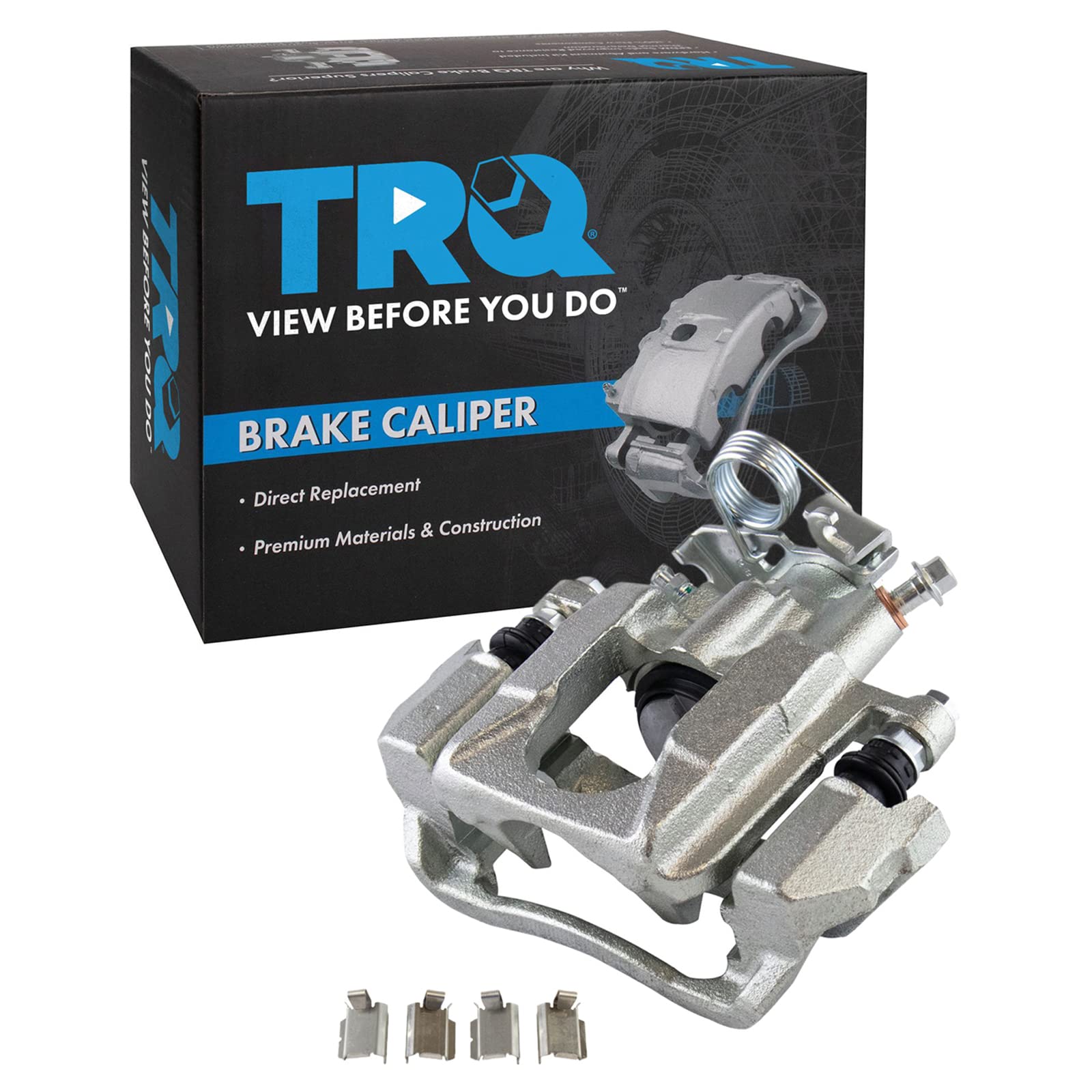 TRQ Rear Right Brake Caliper w/Bracket Passenger Side