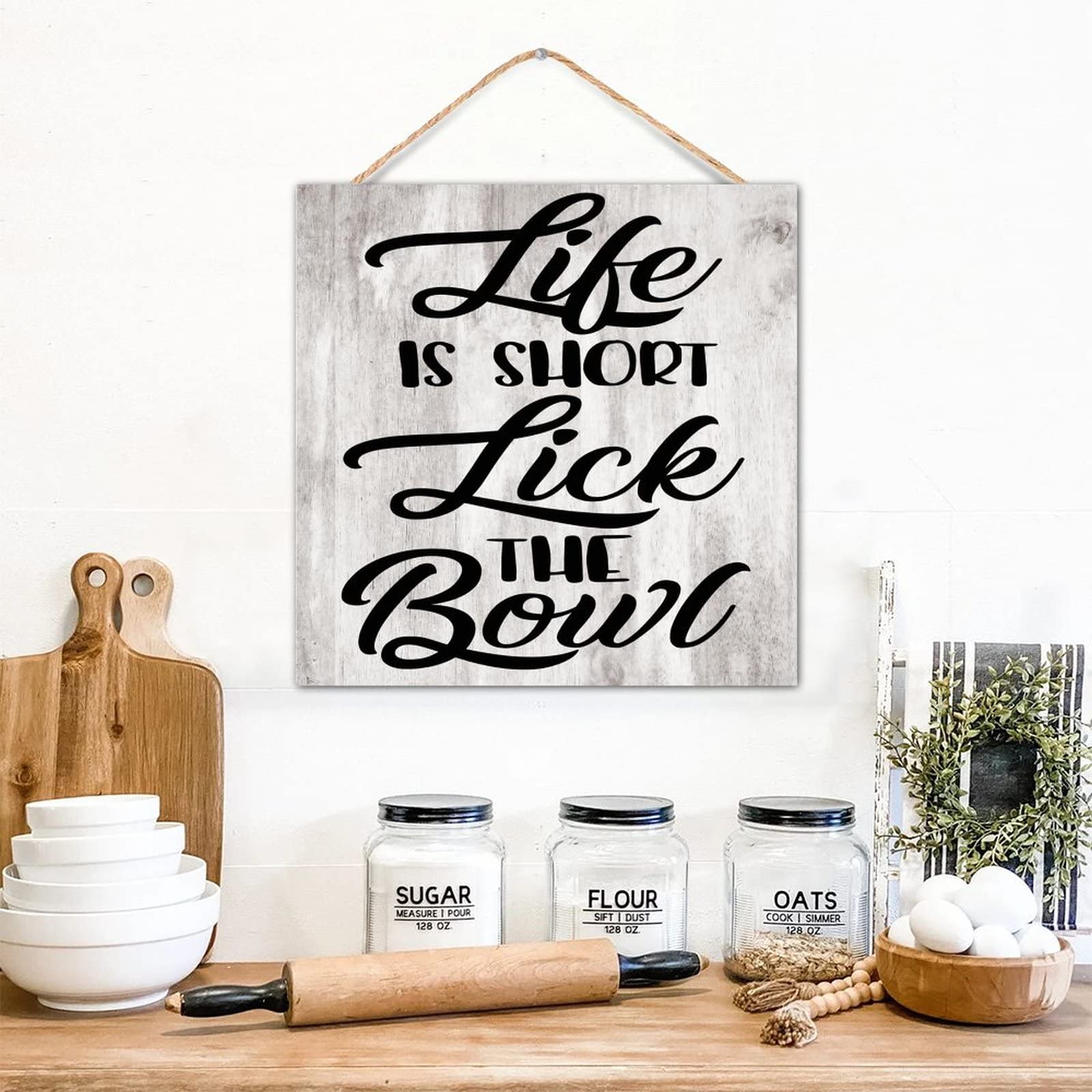 Décoration murale en bois pour célébrer la vie Life Is Short