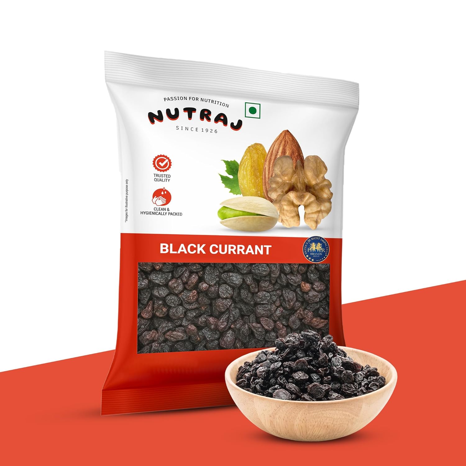 Nutraj Signature - Greek Black Currant Dried 100G (Pack Of 3) - Vacuum Pack