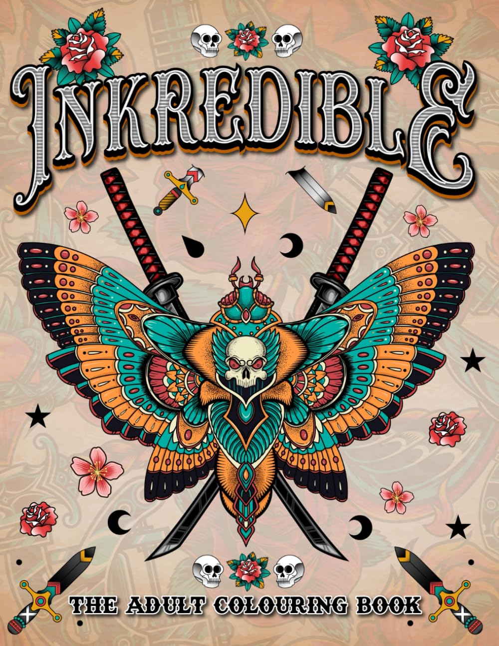 Adult Colouring Book with Tattoo Designs - INKREDIBLE