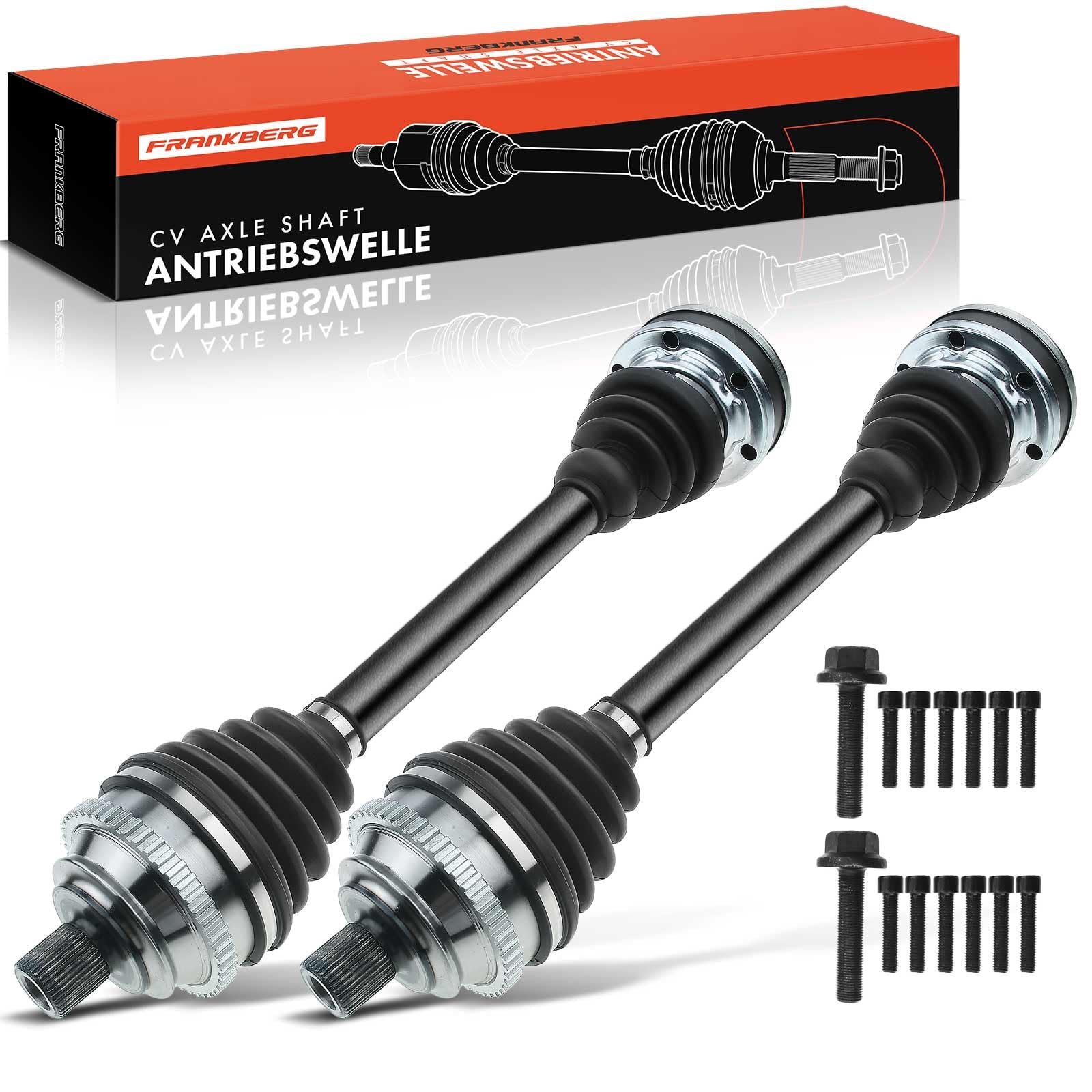 Frankberg 2x Eje motriz Eje de transmisión Caja de cambios manual con ABS Ring Eje delantero Compatible con Transporter IV Bus 70B 70C 70J 70K 7DB 7DC 7DJ 7DK 1.9L-2.8L Replace# 701407451AX