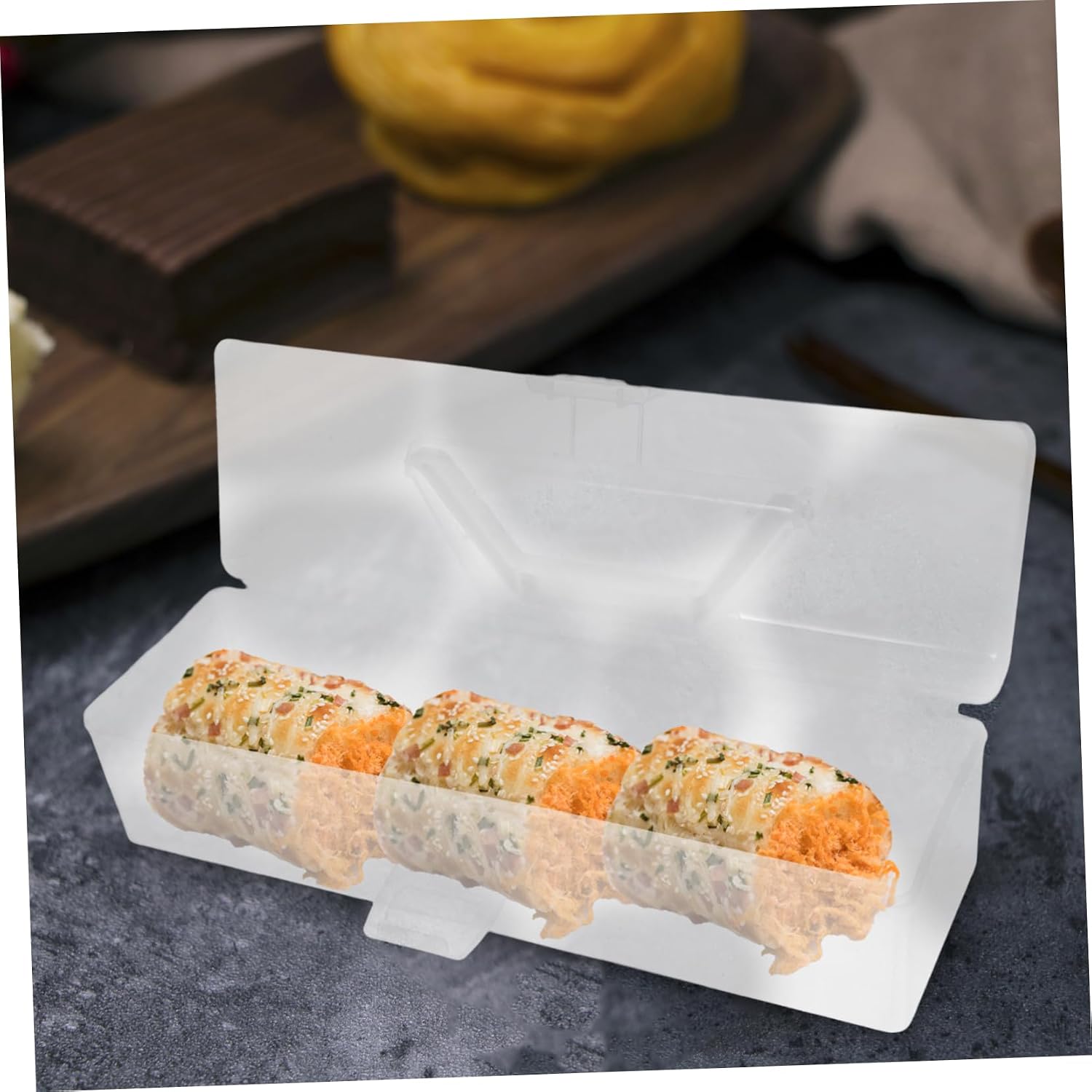 Reusable Cake Roll Carrier PP Box for Fresh Storage