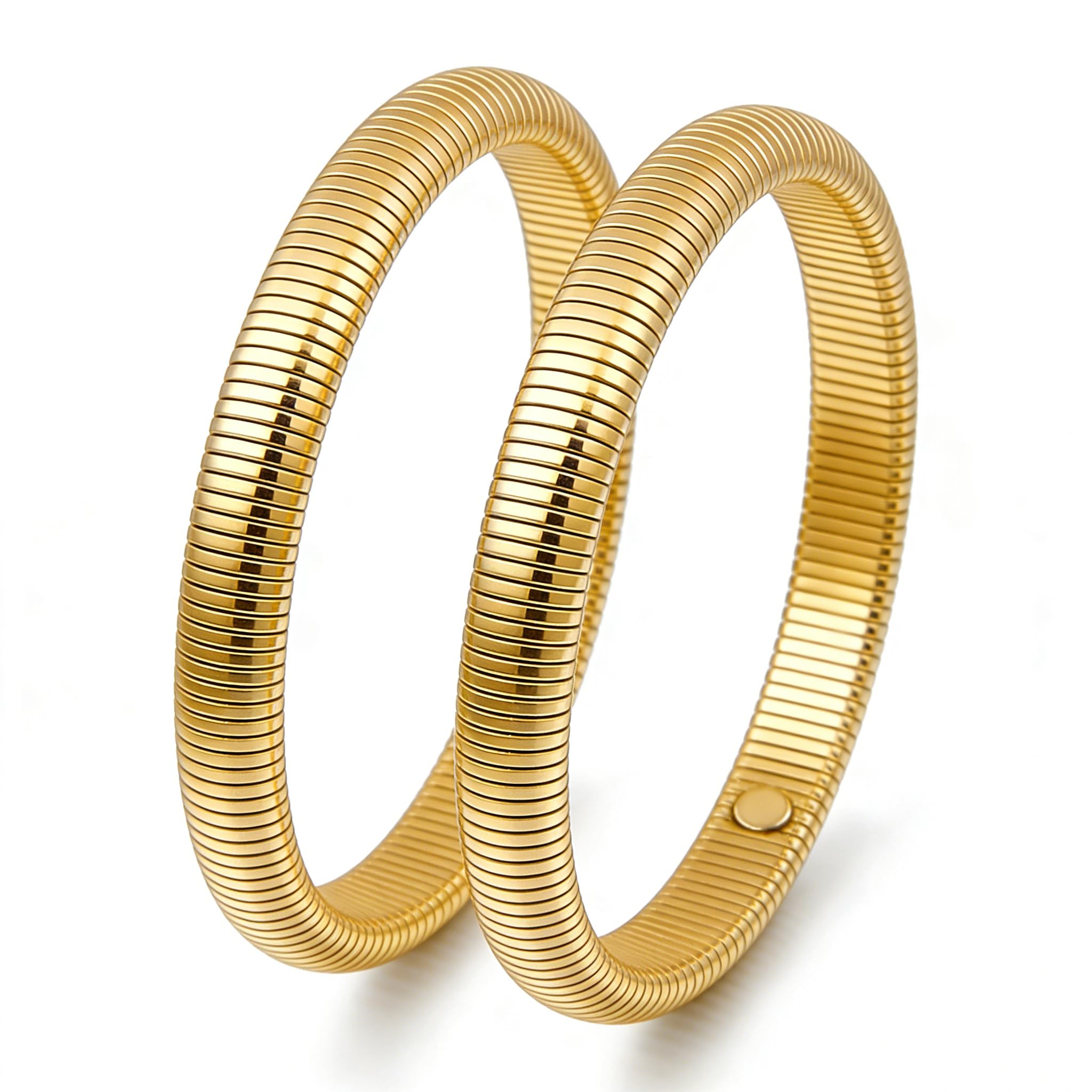 18K Gold Plated Bracelets for Women Gold Bangles for Women Chunky Bangle Bracelets for Women Bracelets Stack Tarnish Free Bangle Set of 3 for Women Accessories for Her Gifts