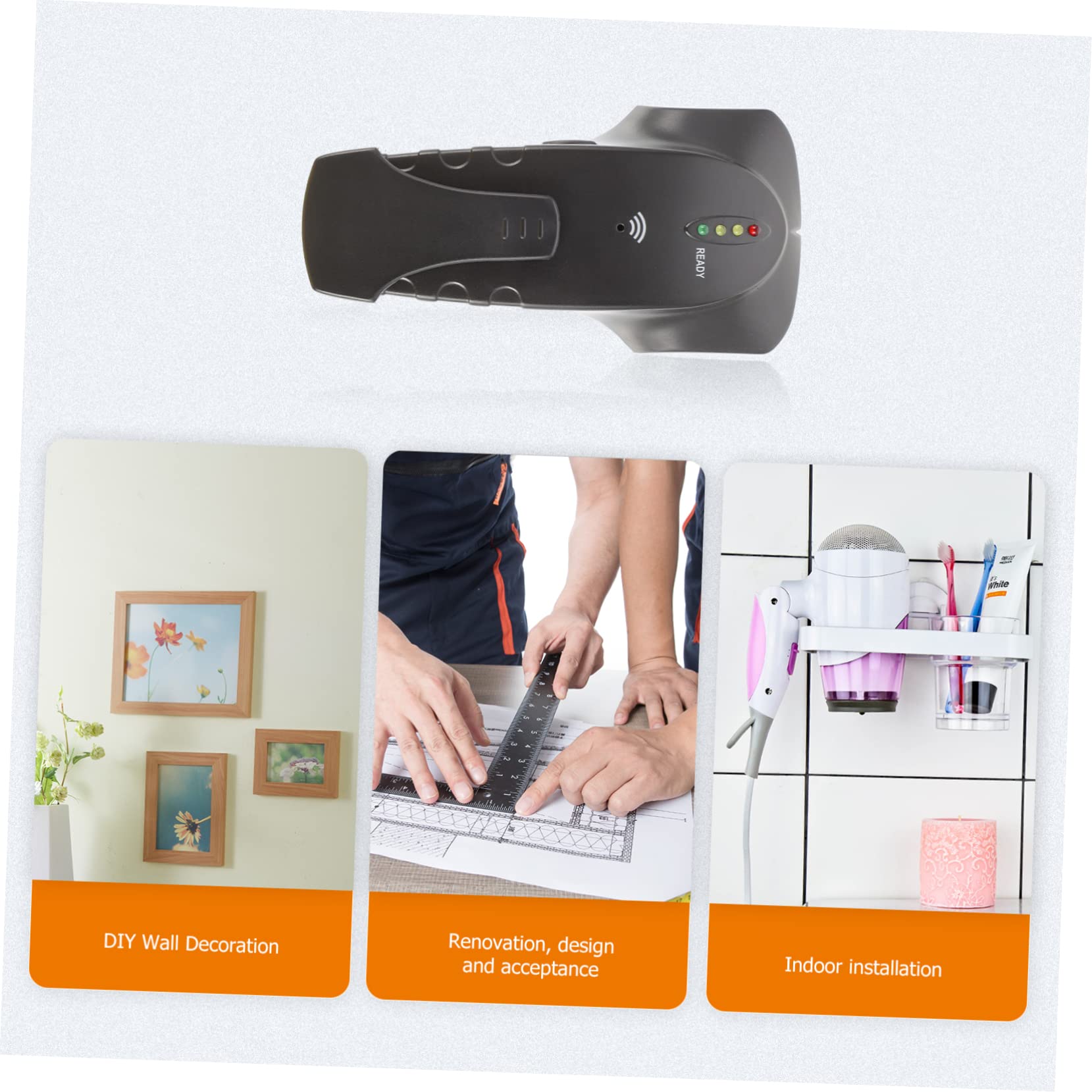HOMSFOU 2pièces Détecteur De Métaux Montants Et Scanner Mural Électronique Pour Plafonds Sols Et Murs Peints Outil De Détection Pour Installation De Étagères