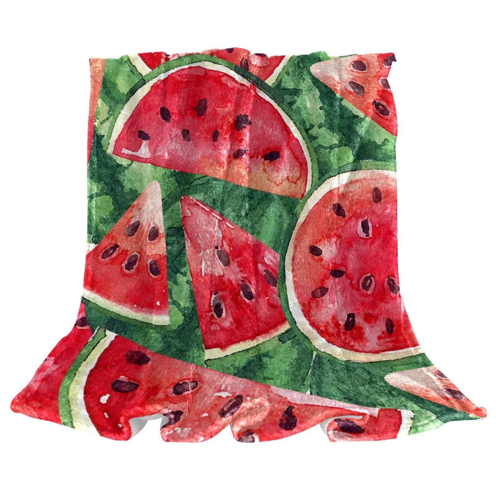 Couverture Polaire Pastèques : Plaid Chaud pour Canapé et Chambre