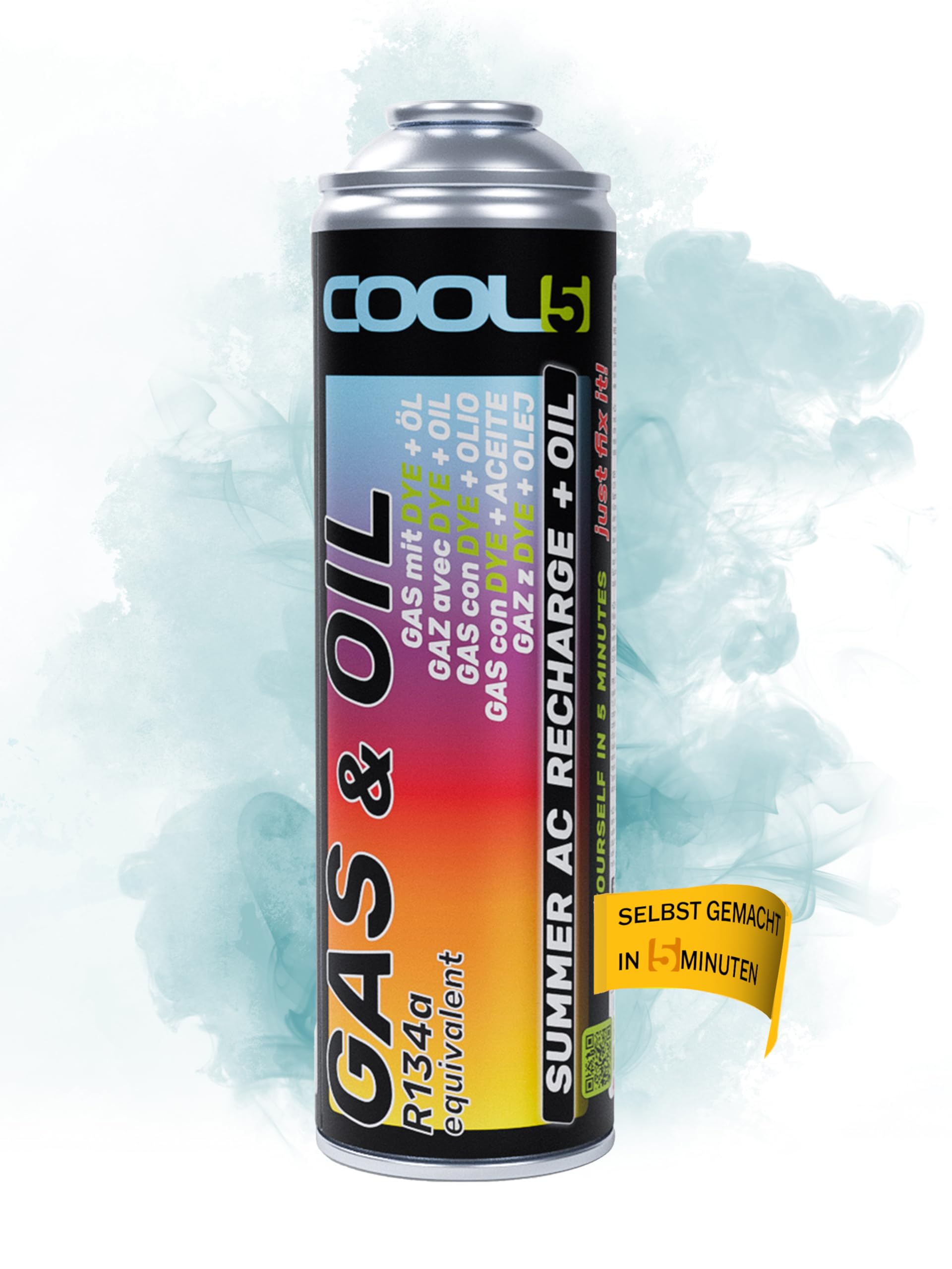 Ersatzkältemittel r134a für Autoklimaanlagen – 1 Dose 2in1, 290g