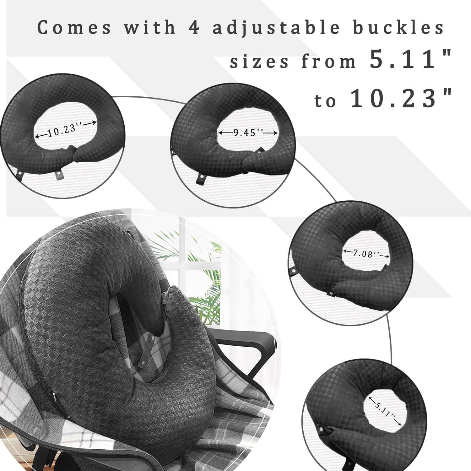 BBL Pillow After Surgery for Butt to Sleep, Brazilian Butt Lift Recovery Post Surgery Pillow for Sitting Sleeping Driving, Donut Pillow for Woman Lumbar Back Cushion Seat (Dark Gray)