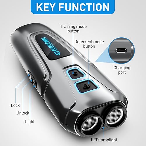 Miniatura 2 de Dispositivos de control de ladridos para perros, dispositivo recargable de doble sensor antiladridos con modos de entrenamientodisuasión, silbato de