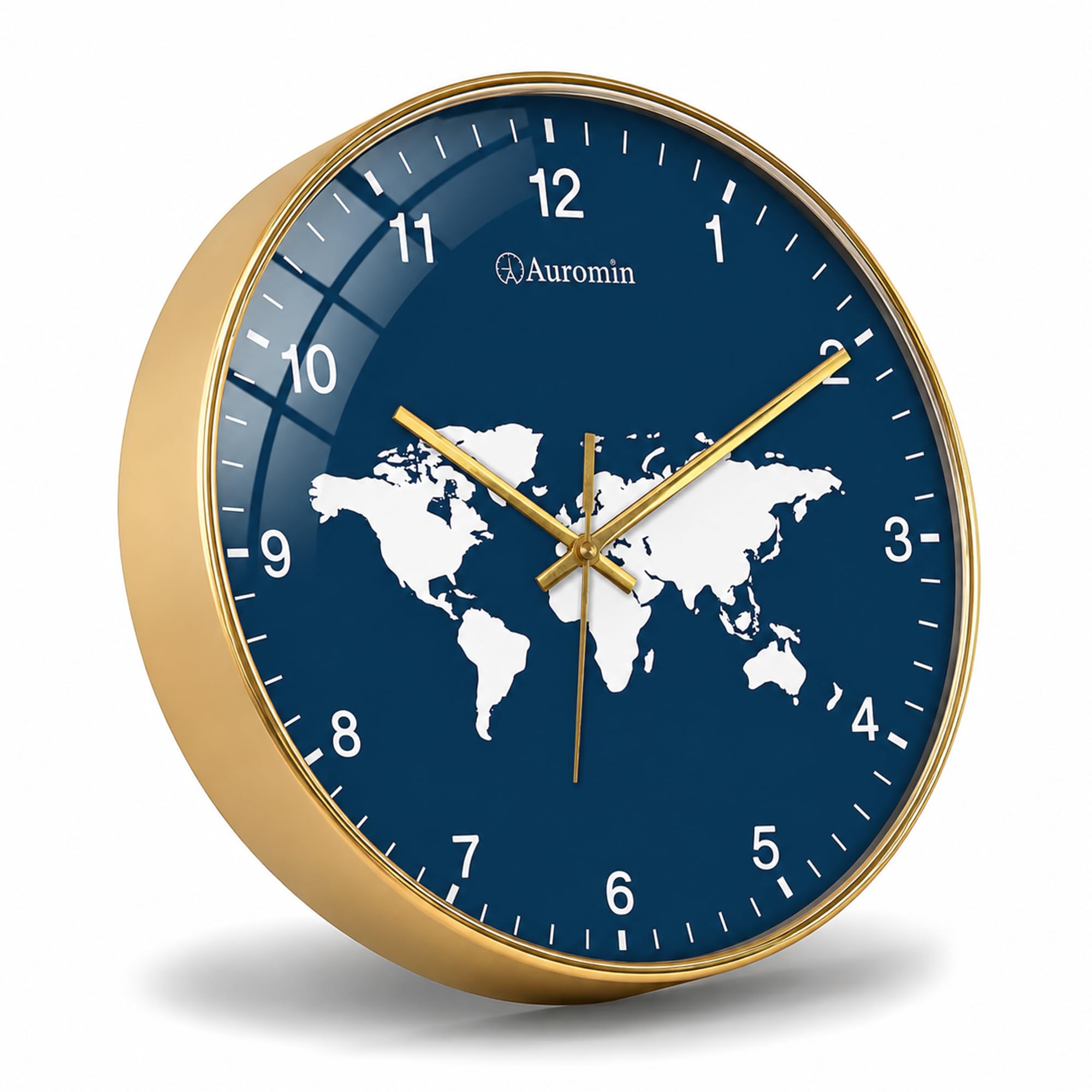 Wall Clock for Living Room Stylish - World Map Design Wall Clock for Office | Silent Non-Ticking | Modern Round Wall Watch for Hall & Bedroom | Premium Decorative Wall Watch-image-15