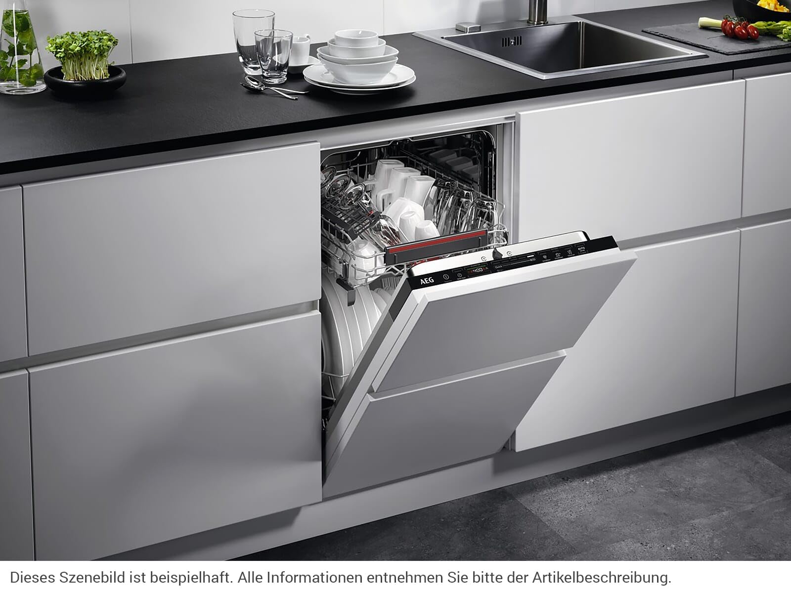 AEG FSE73427P Vollintegrierbarer Einbaugeschirrspüler