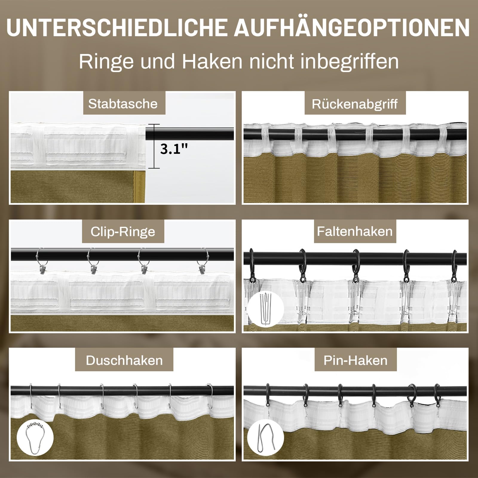 2er Set Samtvorhang Kräuselband, Hochglänzender Diamantsamt Vorhänge Verdunkelung Samt Gardinen, Thermogardine Kälteschutz, Velvet Curtains Wohnzimmer, Schlafzimmer (H274xB132CM, Gold)