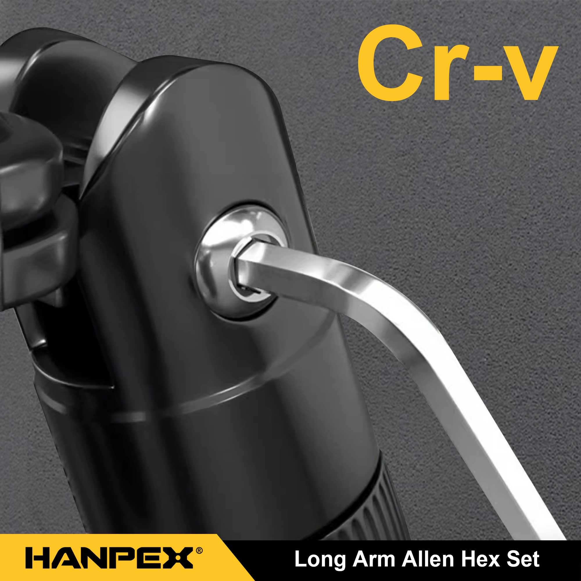 Hanpex Long Arm Hex Key Set including Ball End, Ball-End Allen Wrench - Image 2