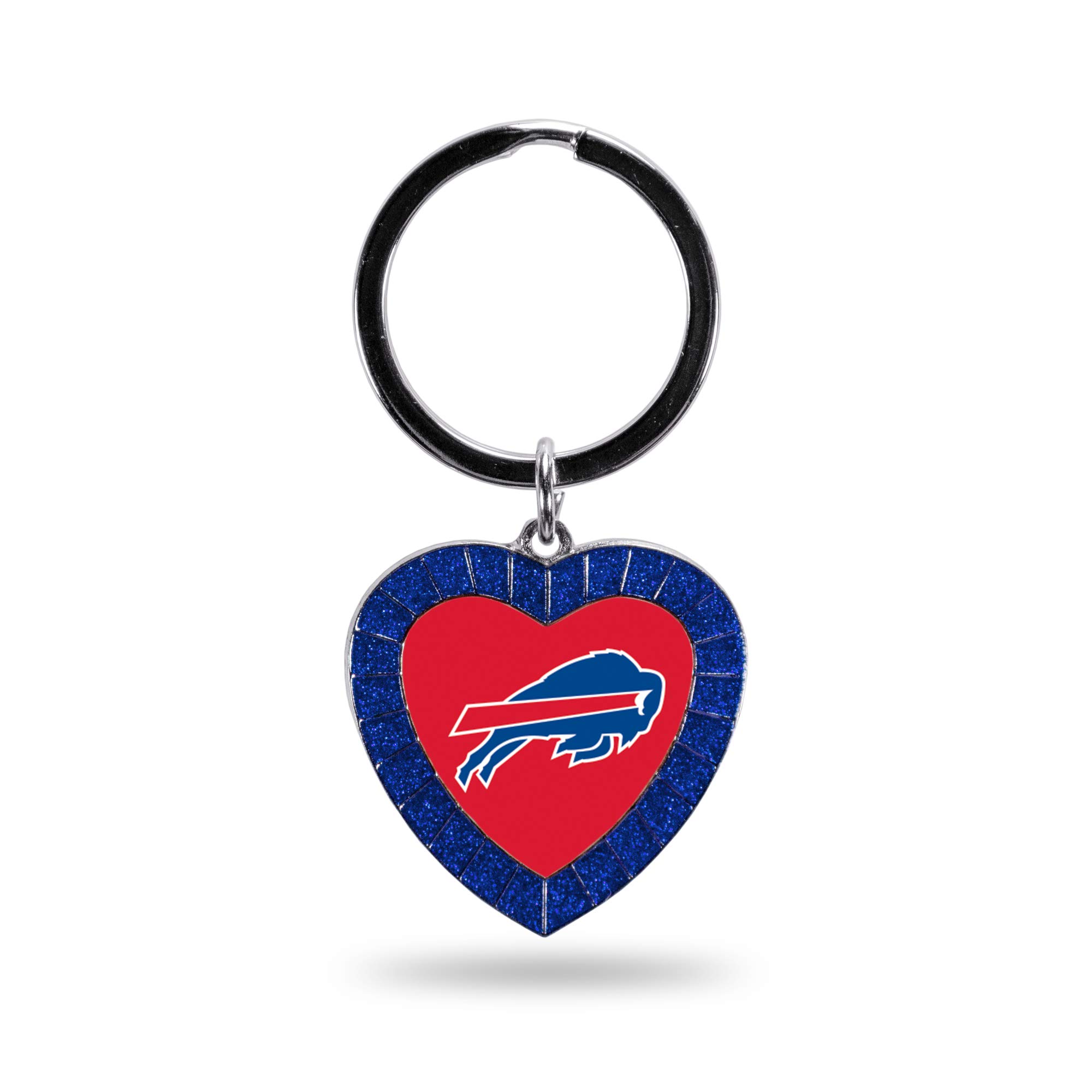 Rico Industries NFL Football Rhinestone Heart Keychain - Great Accessory