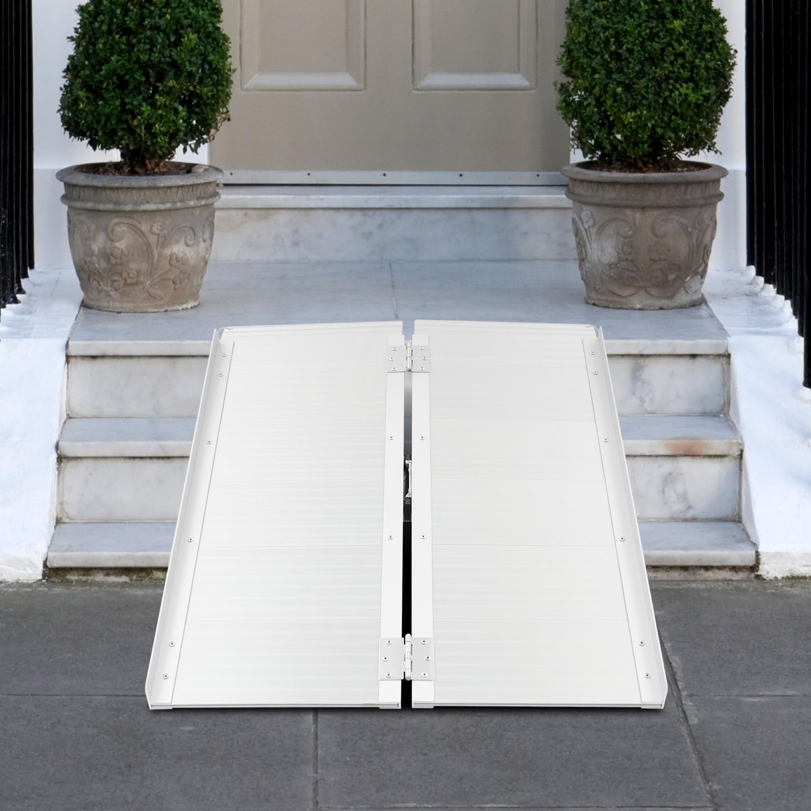 Rampa plegable para sillas de ruedas, rampa portátil, para silla de ruedas con antideslizante para escalones, escaleras, umbrales, sillas de ruedas, scooter.