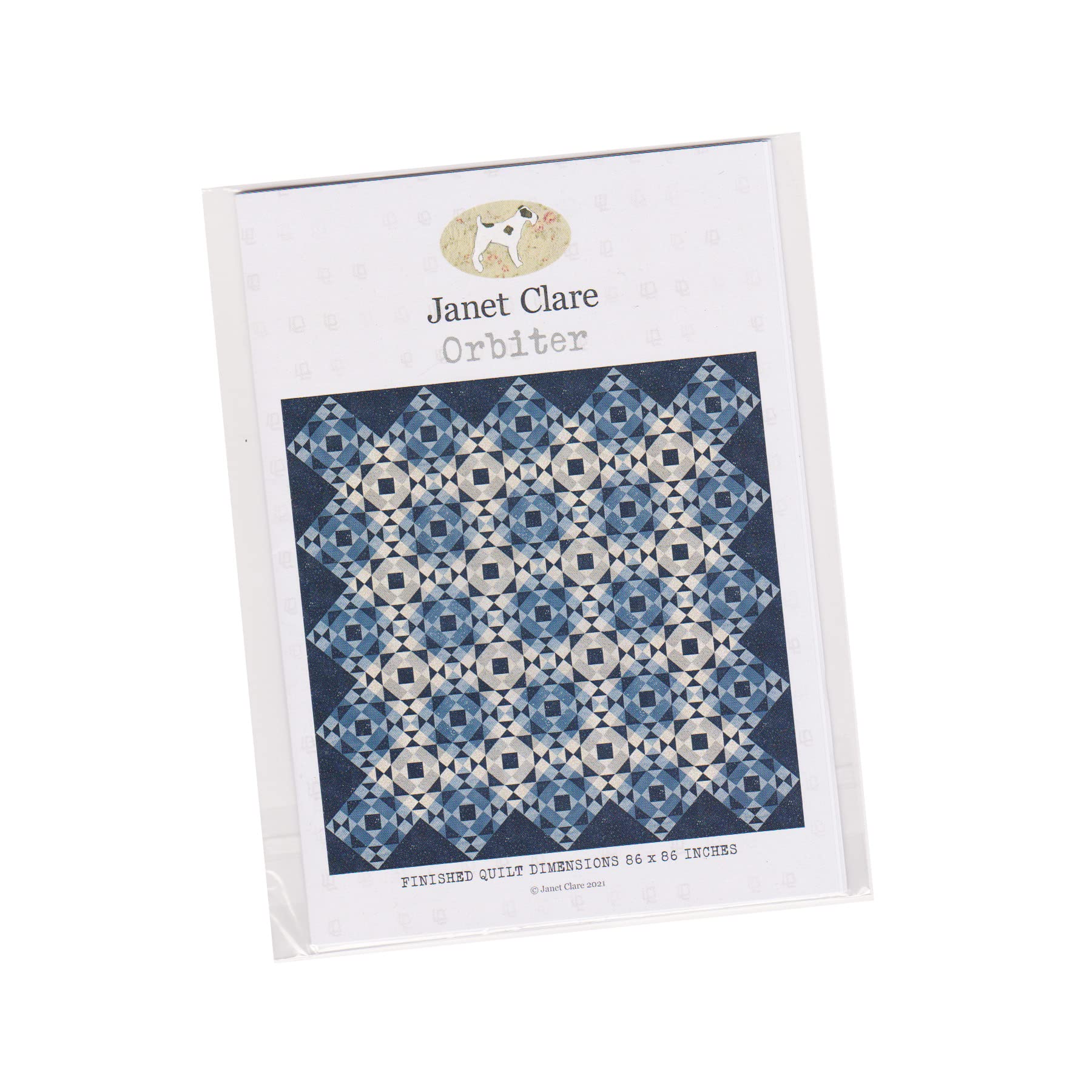 Janet Clare Applique Quilt Pattern - Orbiter (Finished Project Size is 86" x 86") Featuring The Astra Fabric Collection from Moda