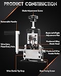 Manual Wire Stripping Machine, Drill-Powered/Manual 2 in 1 Wire Stripper Tool, Wire Stripping for 0.06"-1"(1.5~25 mm) Scrap Wire, Wire Stripping Tool for DIY Cable Copper (Black)