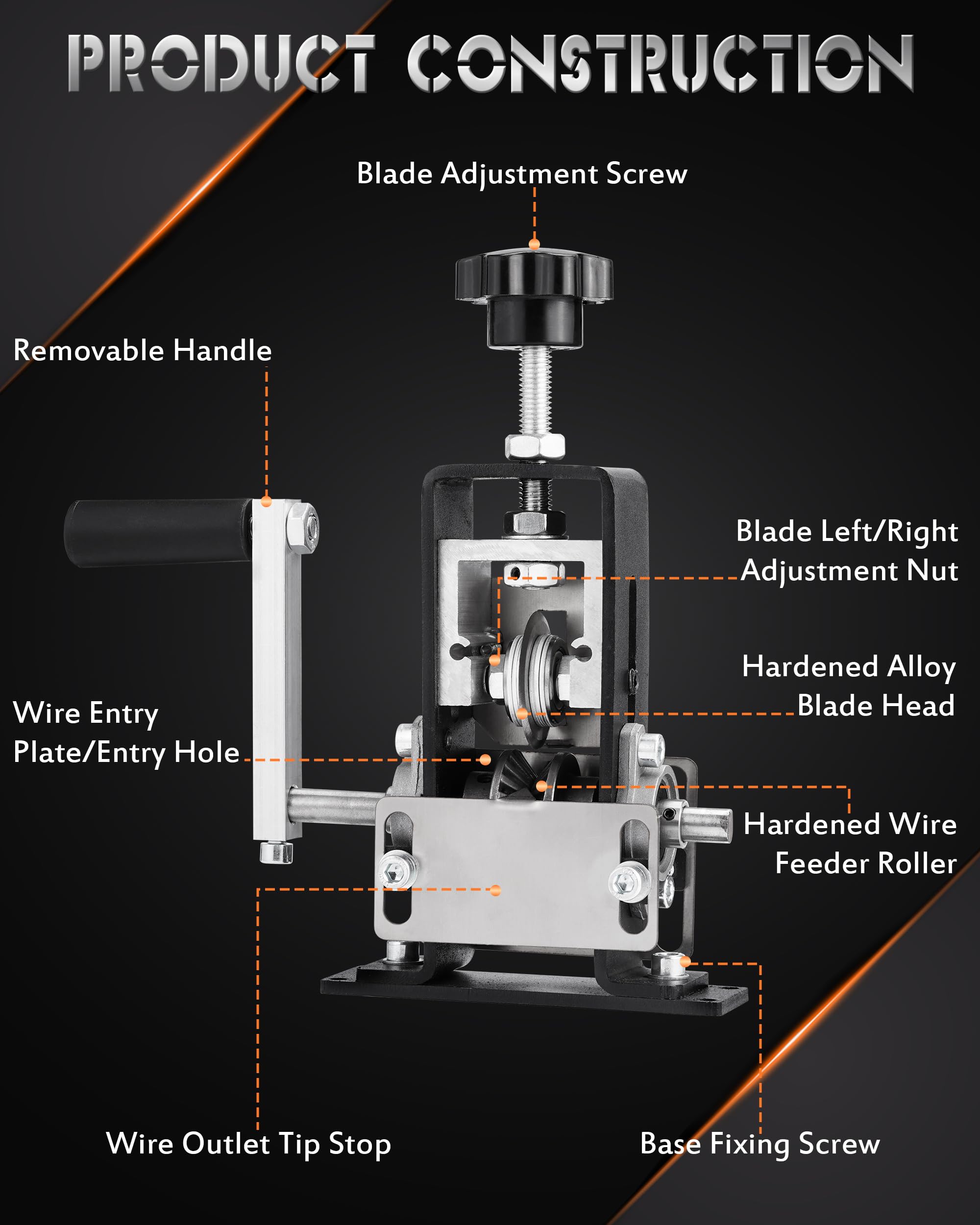Manual Wire Stripping Machine - Drill & Hand Crank -2 Manual Wire Stripping Machine - Drill & Hand Crank -2