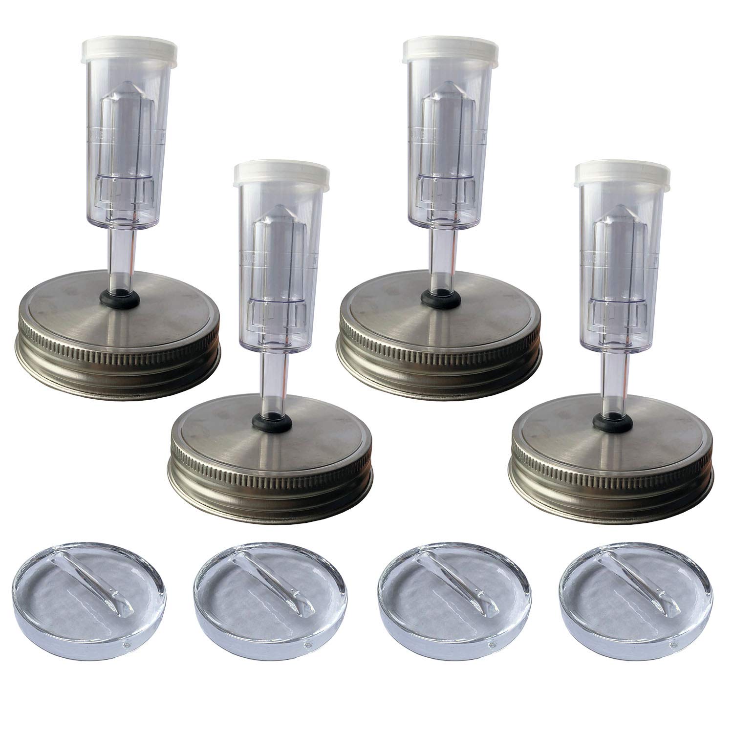 Buy Fermentation Kit for Wide Mouth Jars 4 Airlocks, 4 Stainless