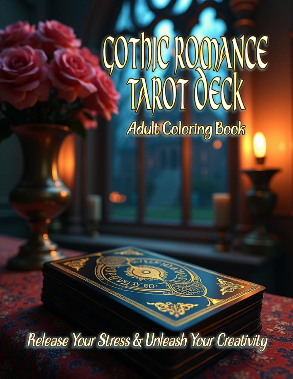 The Gothic Romance Tarot Deck Adult Coloring Book: Release your stress and Unleash your creativity: Channel your inner reader with this beautiful deck