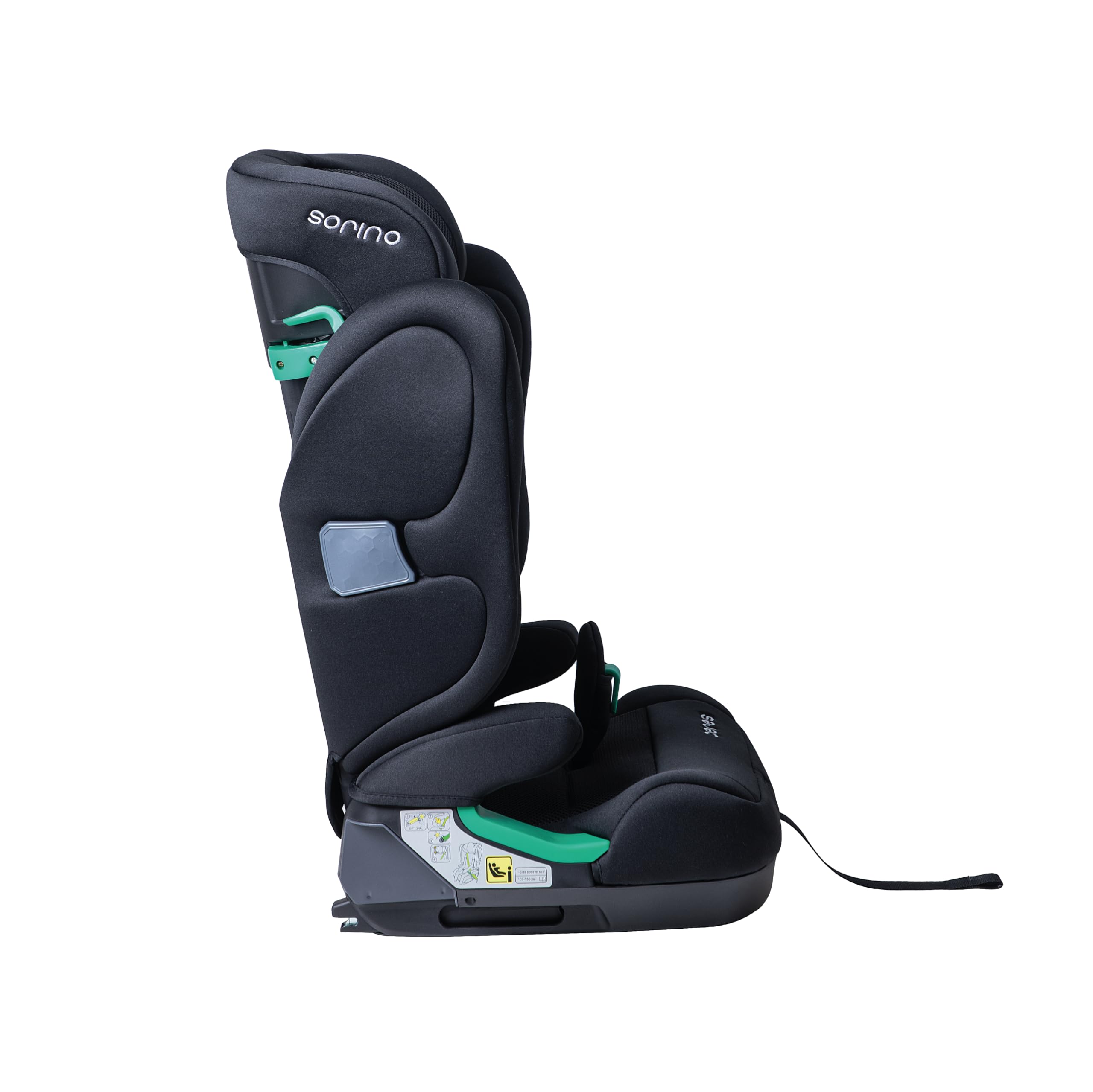 FOTELIK SAMOCHODOWY SORINO CERES ISOFIX I-SIZE 15-36KG 100-150 CM BLACK