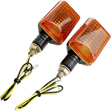 MUXSAM 1 Pair Turn Signals Light Turning Indicators Universal 12V Bulbs for Motorcycle with 8mm Mounting Bolt