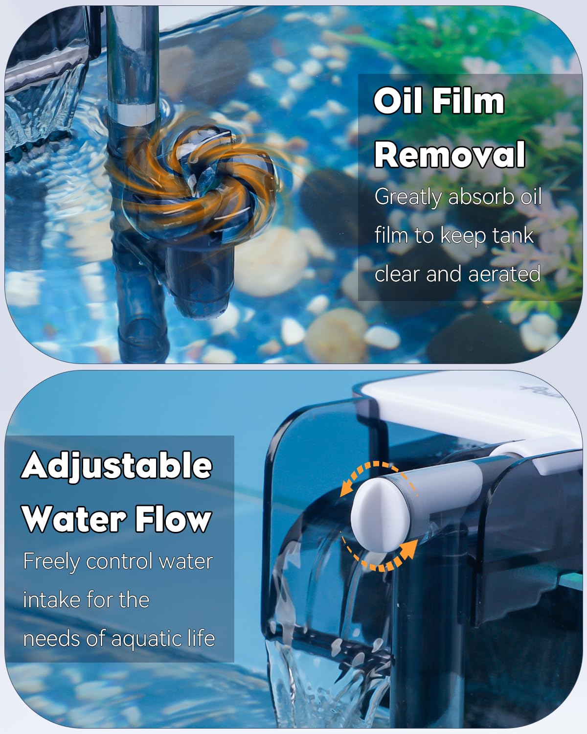 Picture of Snapklik.com : Pawfly Aquarium Filter Ultra Quiet Fish Tank HOB Filter ...