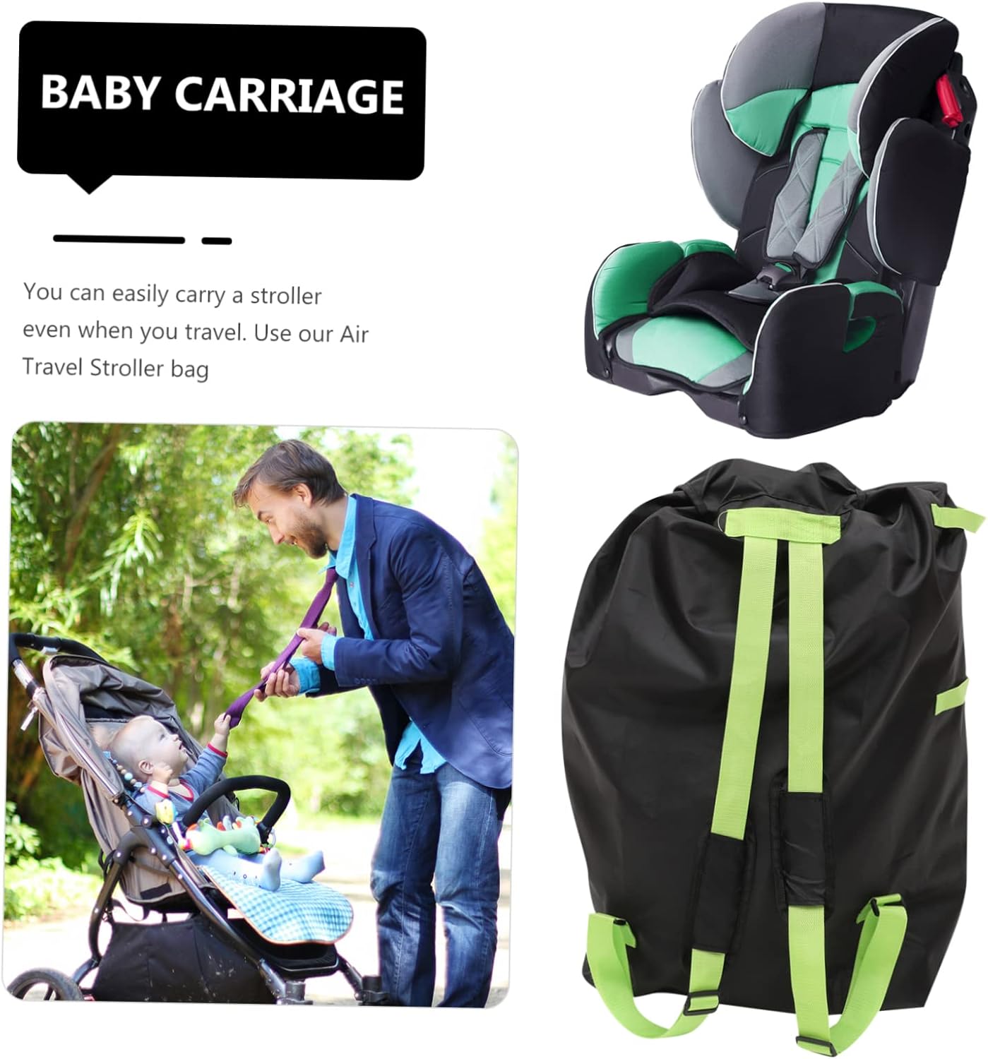 LIFKOME Double Stroller Travel Bag for Airplane Expandable Carrying Case with Backpack Straps Sturdy Waterproof Stroller Cover for Air Travel