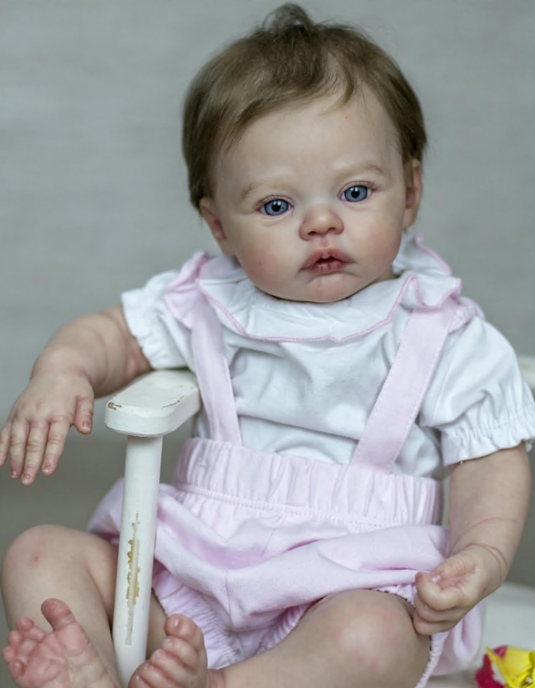 RXDOLL 45 cm Baby Reborn lalki silikonowe na całe ciało, winylowa dziewczyna, realistyczne lalki noworodka, ręcznie zakorzenione włosy, realistyczne odrodzone niemowlęta, wodoodporna zabawka dla