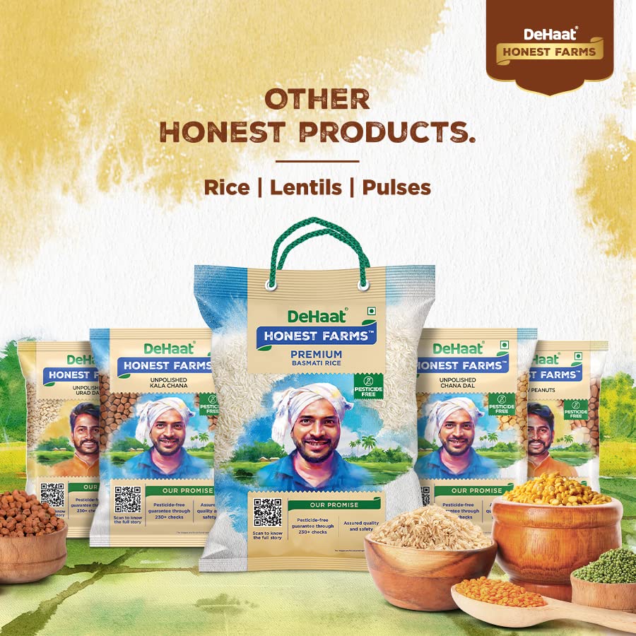 Image of DeHaat Honest Farms Pesticide Free Biryani Basmati Rice 1 KG (Pack of 2)