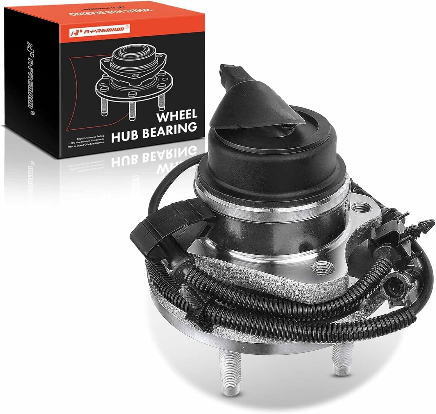 A-Premium Front Wheel Bearing and Hub Assembly with ABS & 5-Lug Compatible with Ford Crown Victoria 2005-2011, Lincoln Town Car 2005-2011, Mercury Grand Marquis 2005-2011