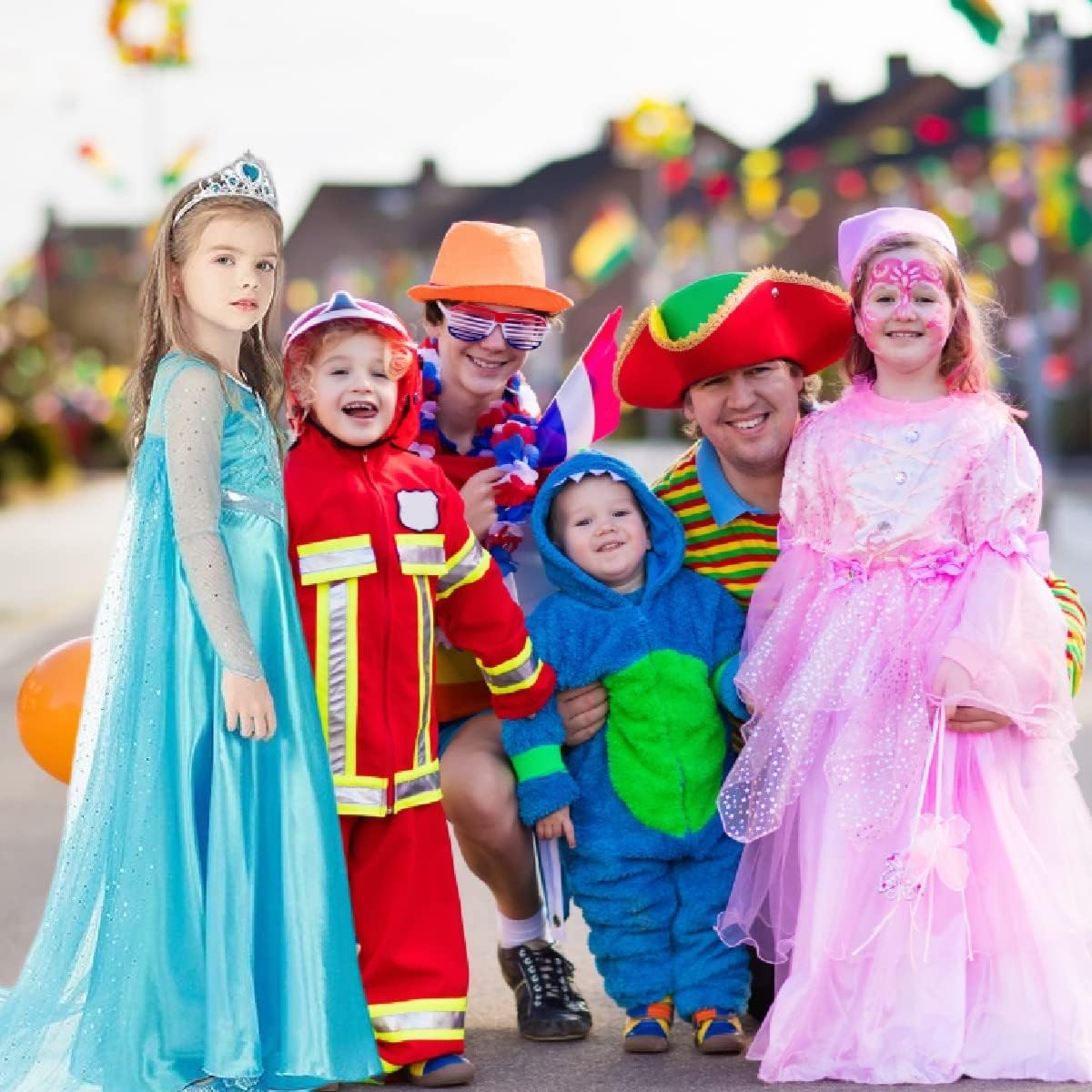 Princess Elsa Costume for Girls, Princess Cstume for Toddler Birthday Party Dress Up with Accessories Crown - Image 5