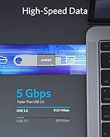 Vista 3 de Anker Adaptador USB C (paquete de 2), adaptador USB C a USB, transferencia de datos de alta velocidad para MacBook Pro 2020, iPad Pro 2020, Samsung