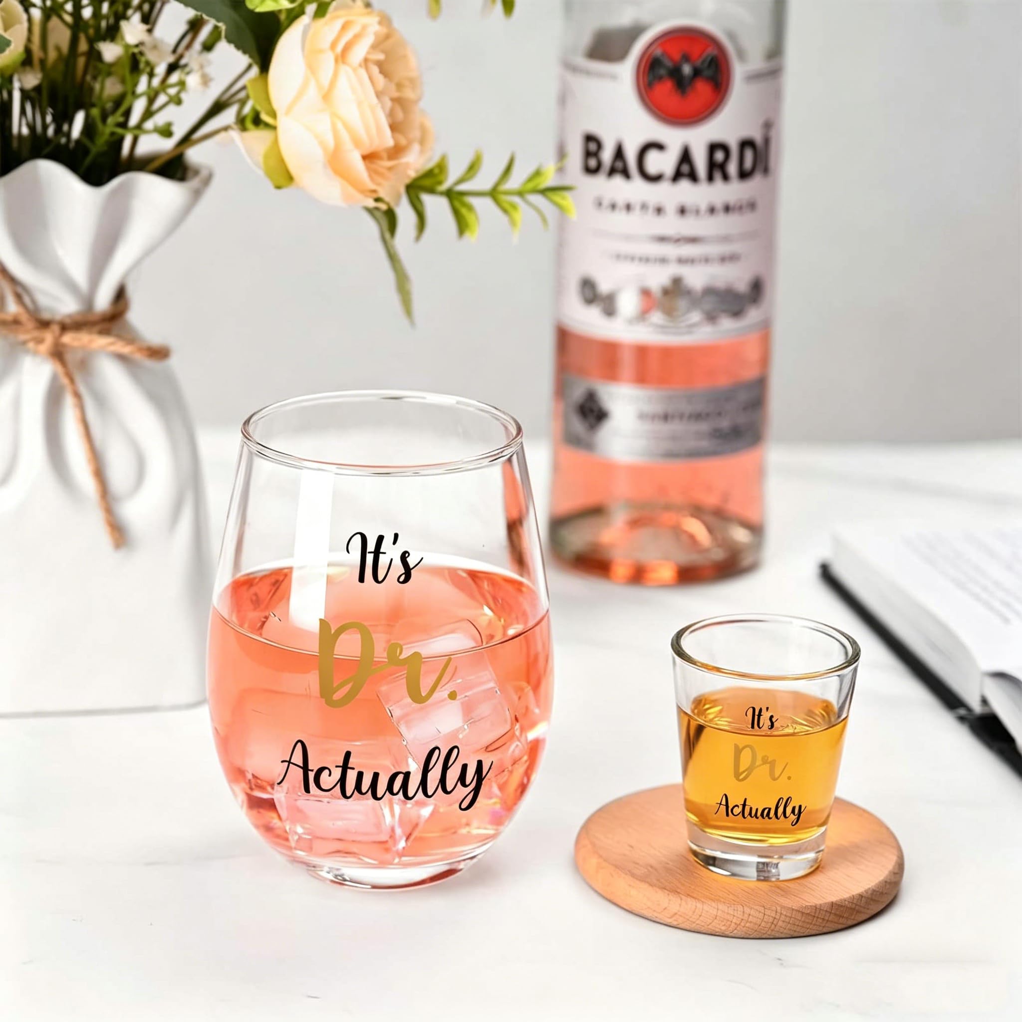 Futtumy It's Dr. Actually Set of 3, Funny PhD Graduation Gifts Her, Doctorate Graduation Gifts for Women Men, Medical School Doctor Phd Gift Ideas for Doctors Day Christmas Birthday