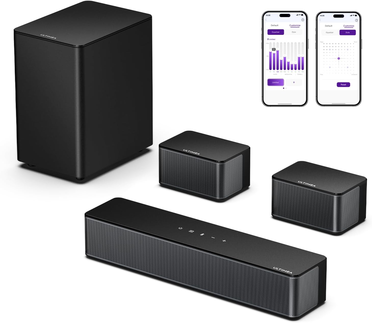 5.1.2CH Barre De Son TV, 4 Haut-Parleurs Surround Virtuels, 400 W De