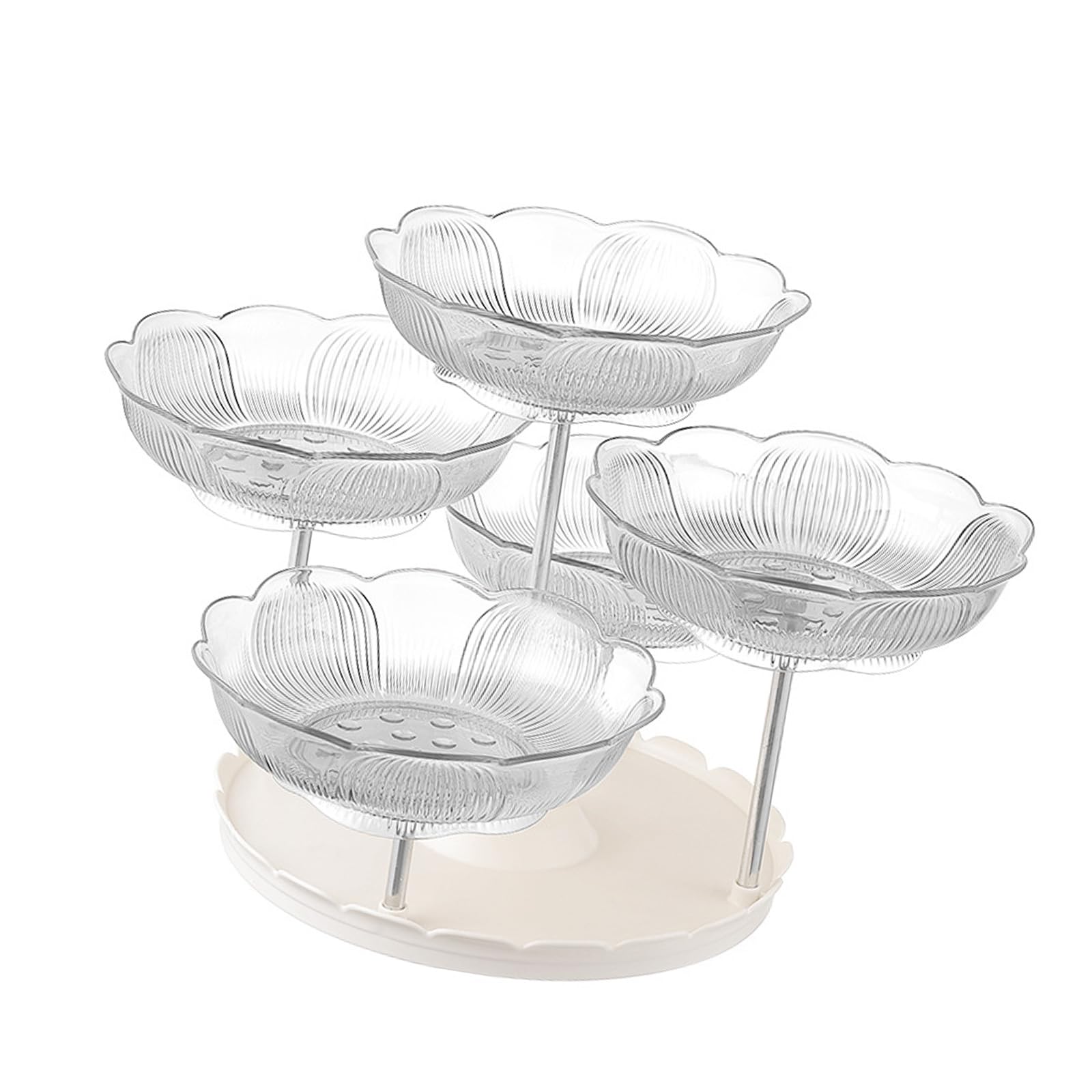 Tsophreniq Multipurpose Dessert Serving Rack Rotating Table Display Stand Texture for Snacks Cake and Fruit Arrangements Vegetable Storage Rack
