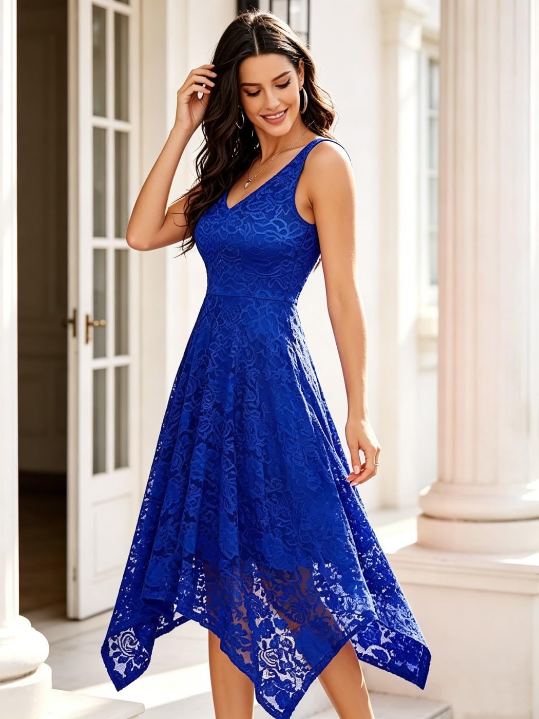 Vestido de cóctel de encaje para mujer, vestido de dama de honor para invitada de boda | Verano, vestido de fiesta, vestidos de dama de honor