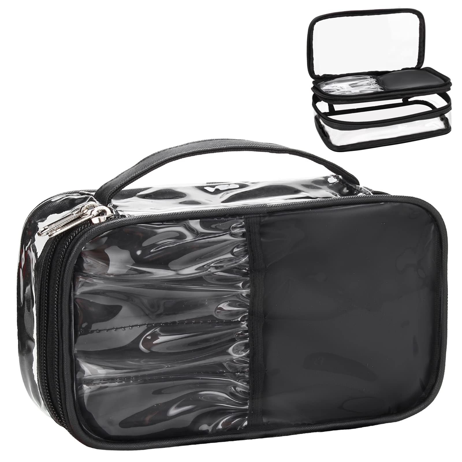 Photo 1 of Relavel Clear Makeup Bag- Black/ Clear