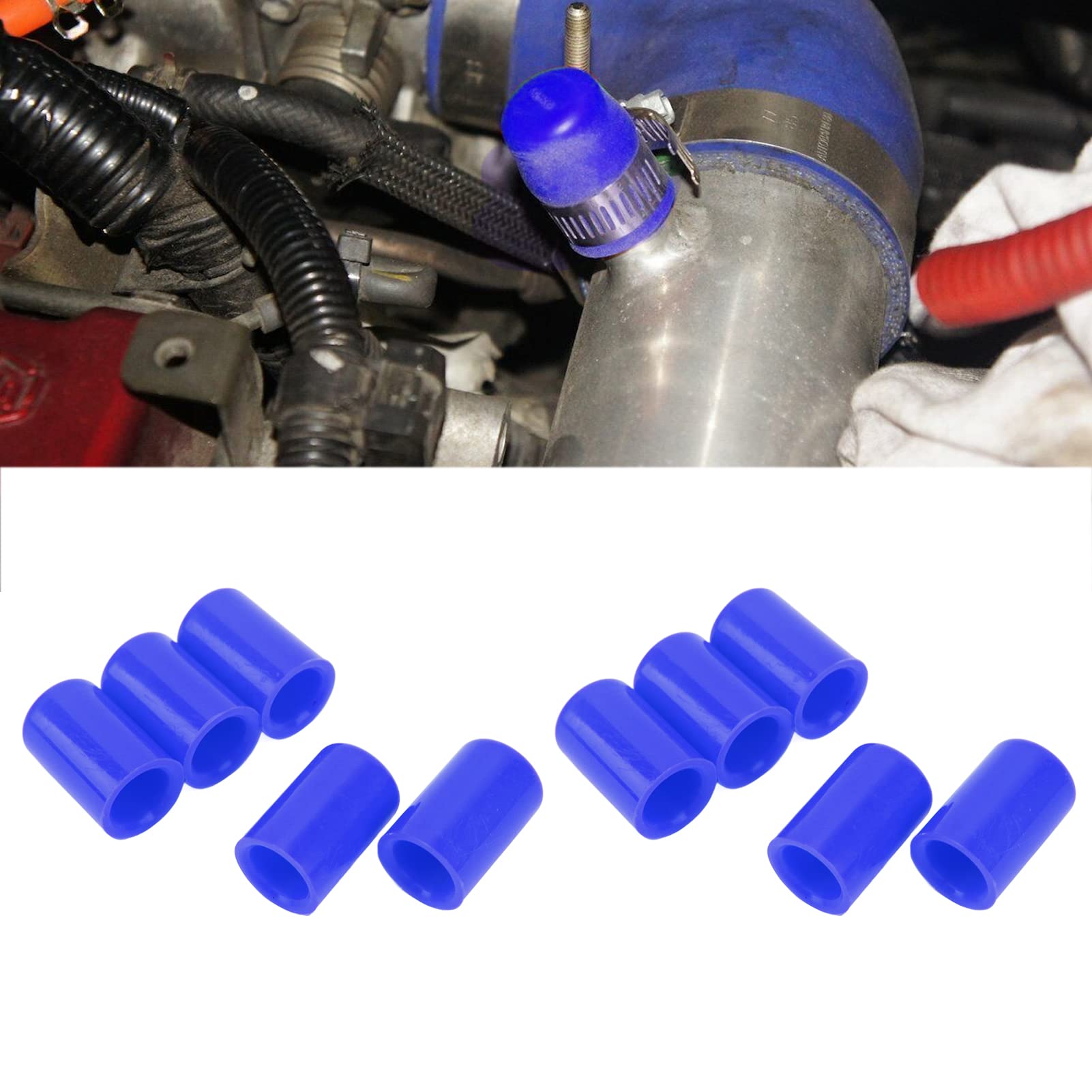 10 Pezzi Tappo di Chiusura in Silicone Universale Aspirazione Tubo Flessibile per Vuoto estremità Tappo Tappo Diametro Interno 14 Mm Nero Aspirazione Tubo per Vuoto estremità (Blu)