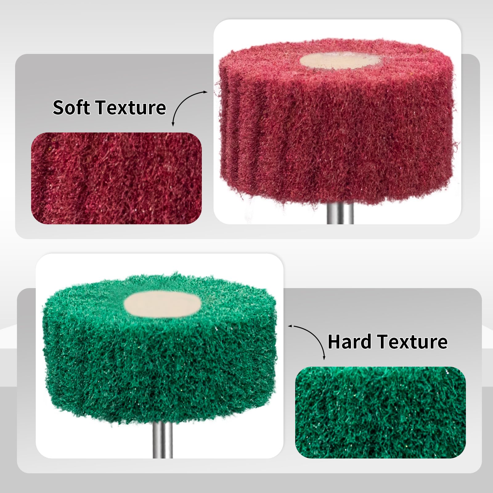 Senmai Tools Set di 10 spugne abrasive, dimensioni 25/30/40/50/60 mm Spugna abrasiva lamellare Accessorio abrasivo per trapano, avvitatore a batteria, smerigliatrice diritta