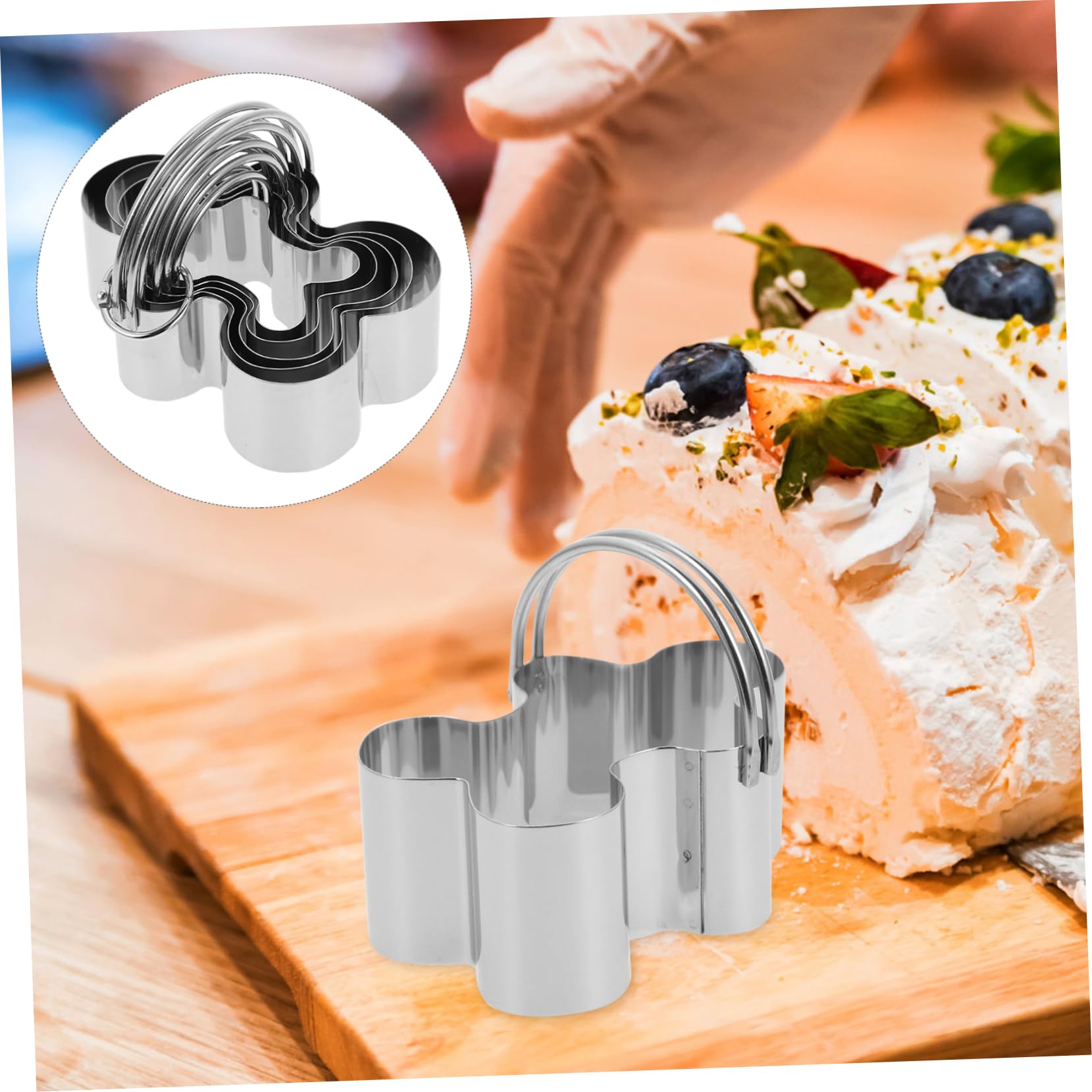 Alipis 25 Pièces Ensemble De 5 Anneaux De Mousse Biscuit Chocolat Coupe-biscuits Bonhomme En D'épice Anneau De Mousse Portable Coupe-biscuits De Noël Acier Inoxydable Silver