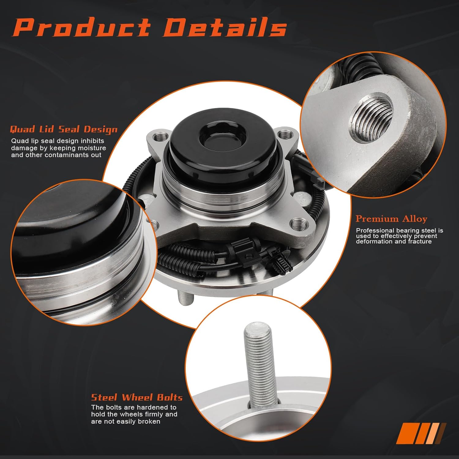 DRIVESTAR 515170 Front Wheel Bearing & Hub Assembly Fits for Ford F-150 2015-2017 RWD with ABS 6 Lugs