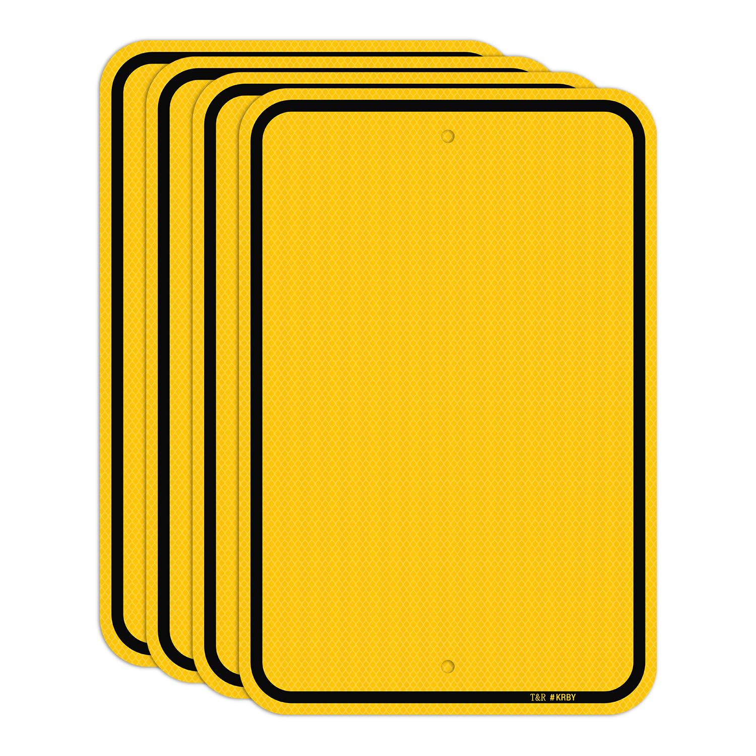 T&R "Caution" Blank Sign - 2 Pack - 14 x 10 Inches Rust Free .040 Aluminum Reflective - UV Protected, Waterproof, Weatherproof and Fade Resistant - 6 Pre-drilled Holes — Amazon image 11