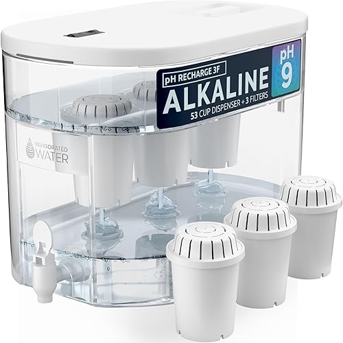 Miniatura 8 de Invigorated Water Dispensador de filtro de agua alcalino, máquina de agua alcalina, dispensador de agua de encimera para cocina u oficina, capacidad
