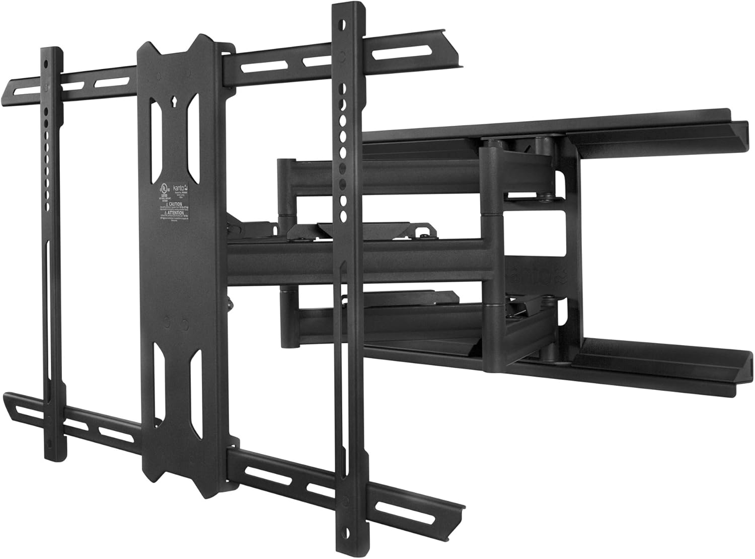 Kanto PX600 Dual Stud Full Motion TV Wall Mount for 37" - 75" TVs | Black