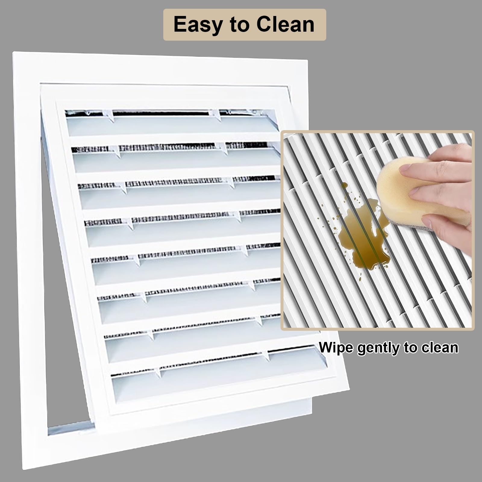 Coperture per Griglie di Ventilazione per Pareti O Soffitti, Griglia di Scarico Quadrata, Pannello di Accesso per Ventilazione di Dimensioni Personalizzate(Gray,70x70cm (27.6x27.6in))